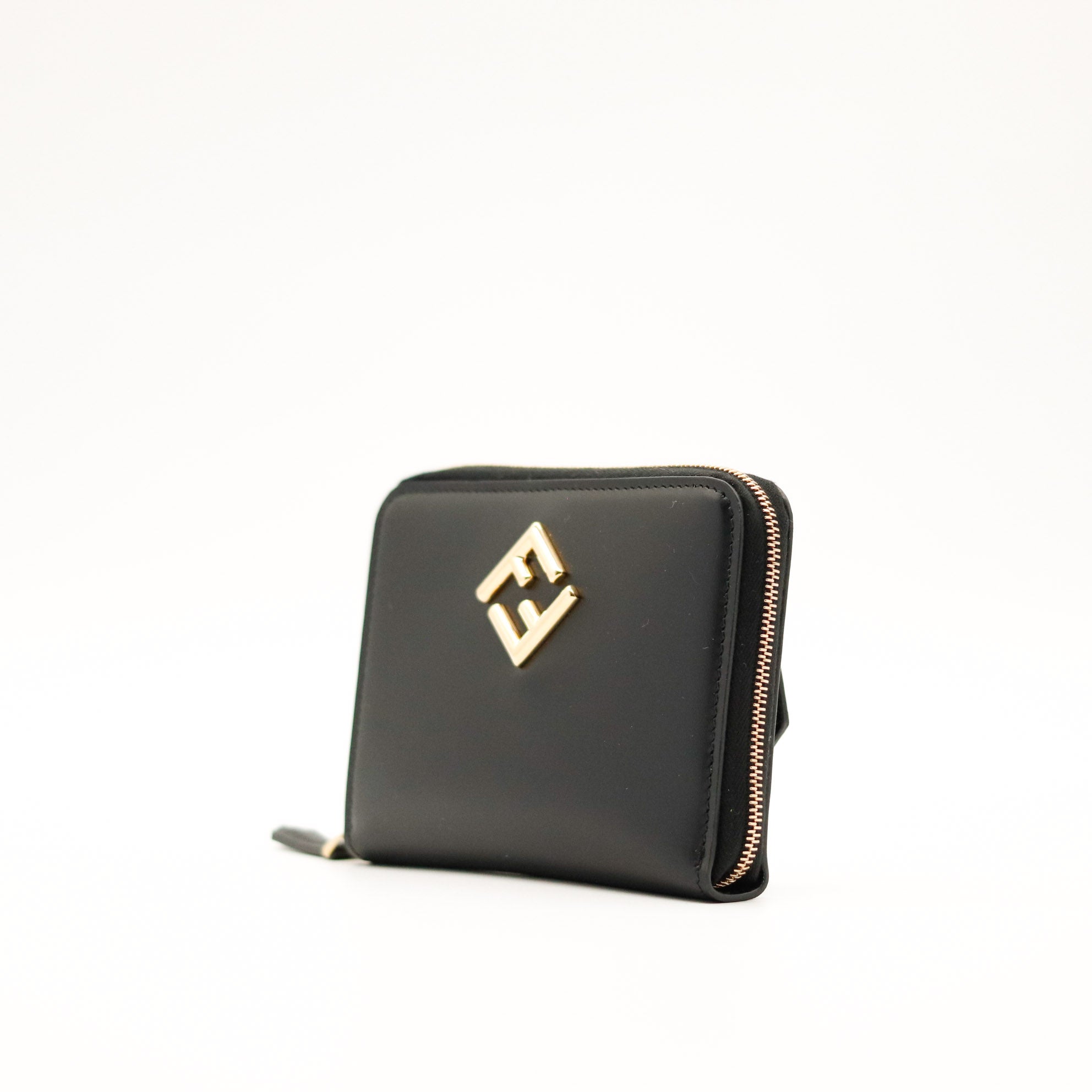 Le Portefeuille Zippé Fendi Diamonds Noir