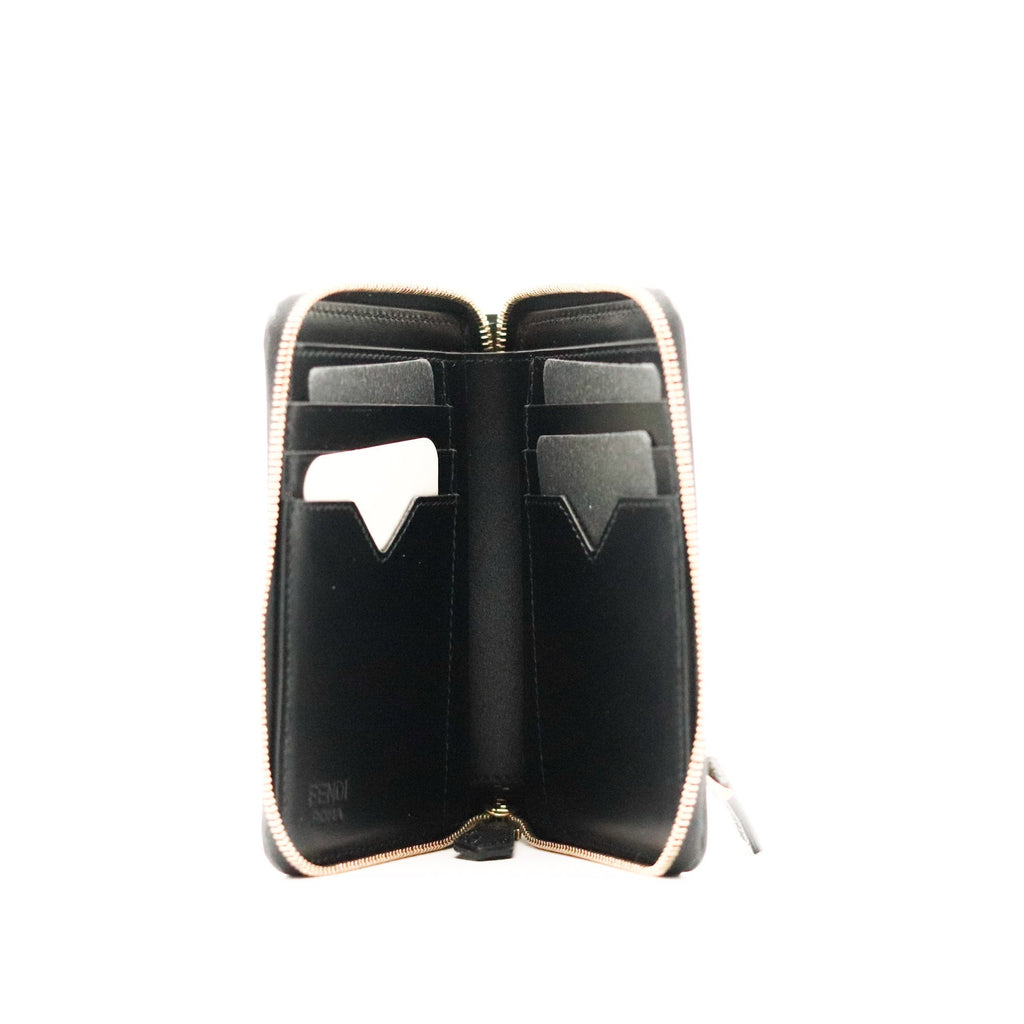 Le Portefeuille Zippé Fendi Diamonds Noir