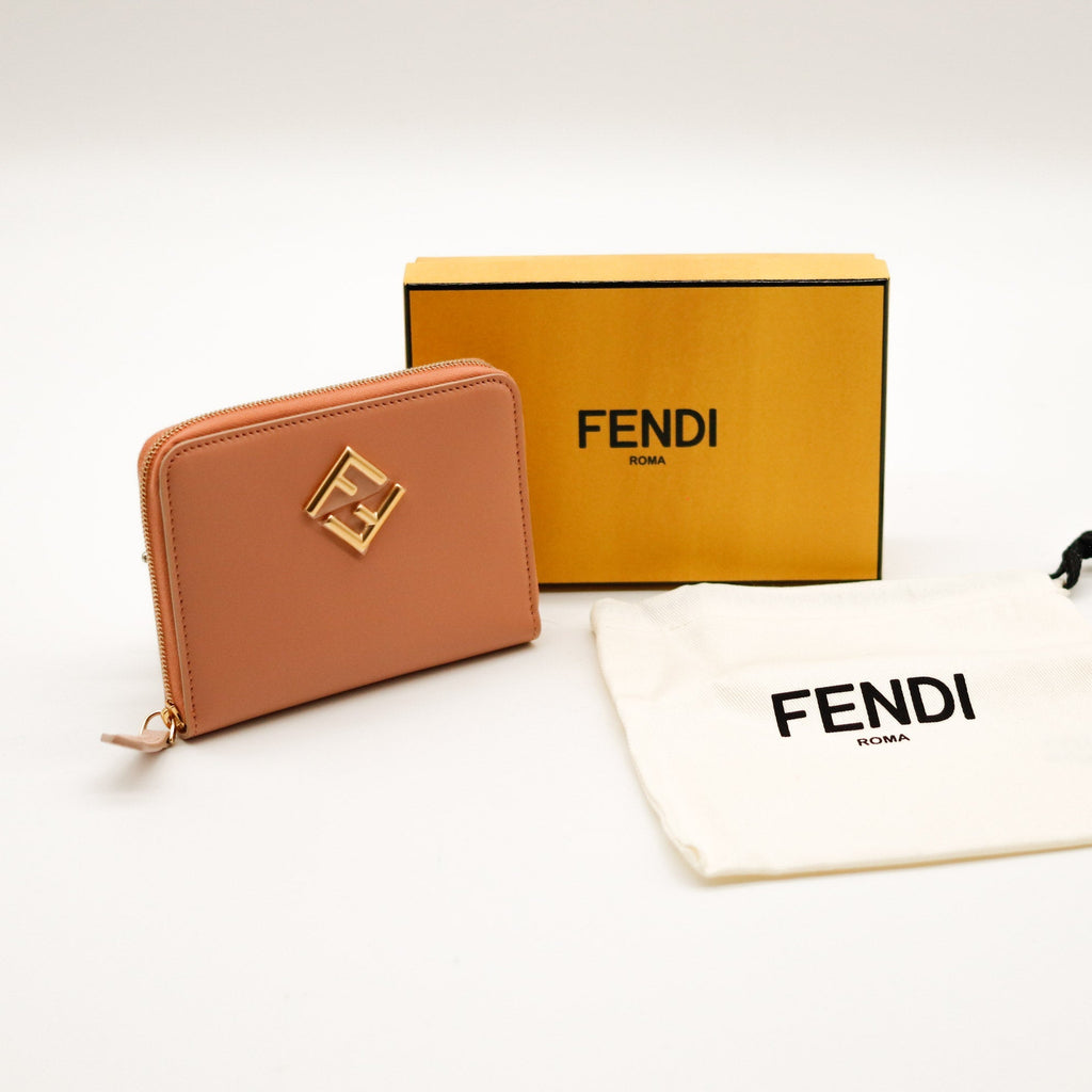 Le Portefeuille Zippé Fendi Diamonds Rose