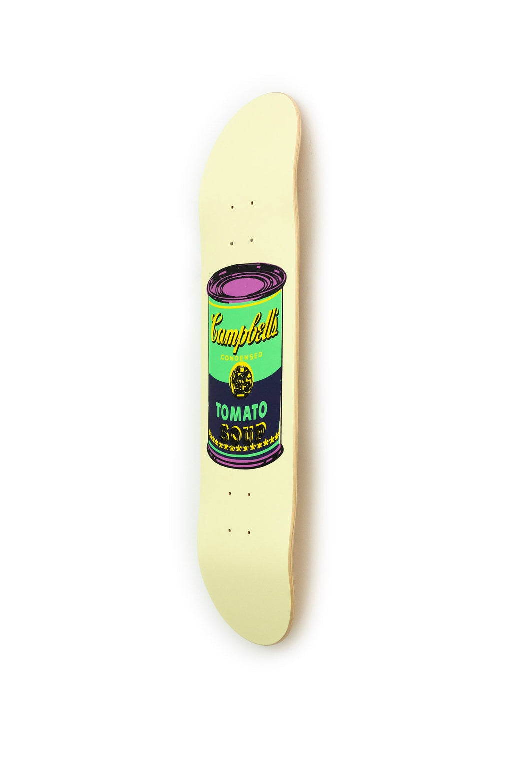 Andy warhol coloured campell's soup eggplant original art solo deck by THE SKATEROOM bottom edition