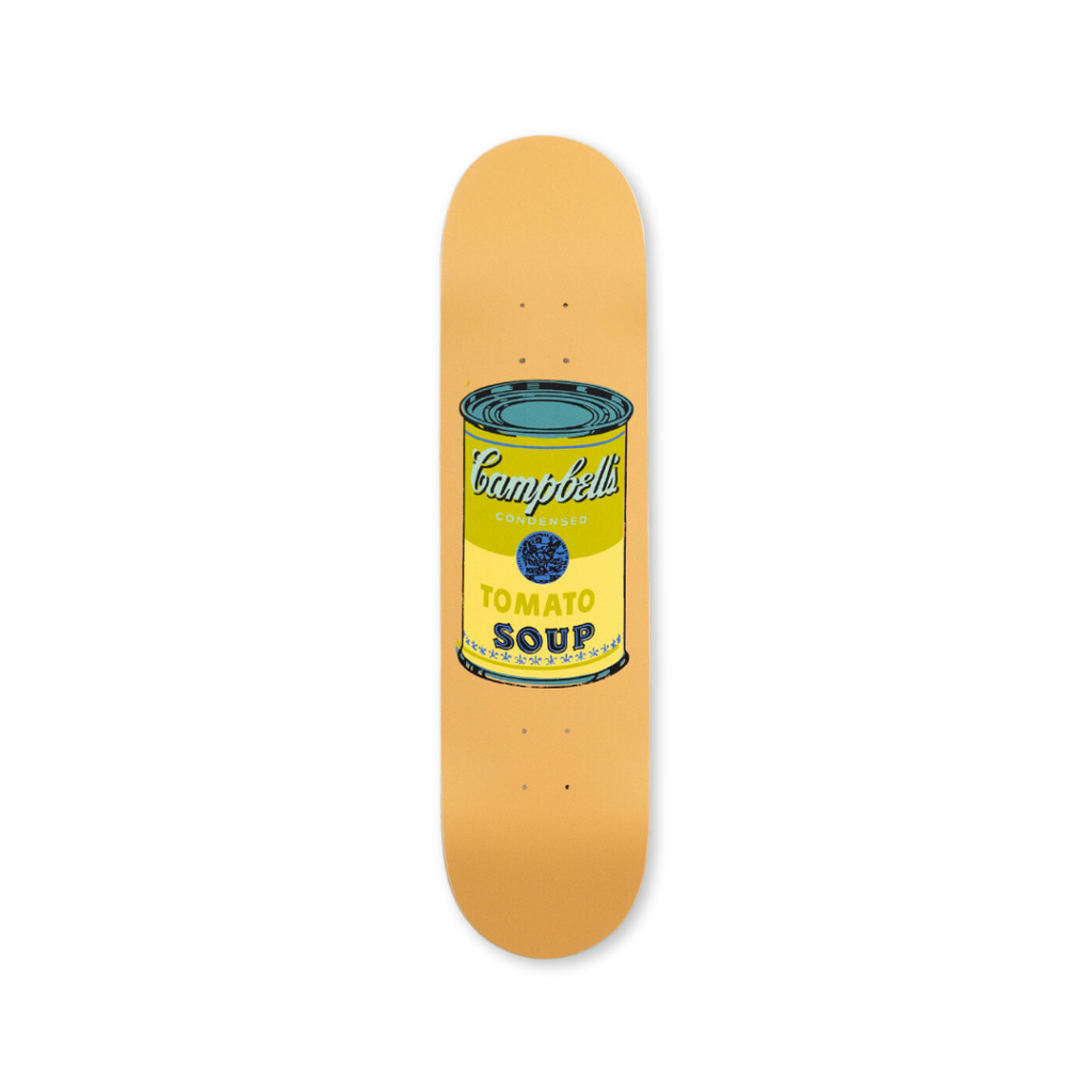 Andy warhol coloured campell's soup beige original art solo deck by THE SKATEROOM bottom edition