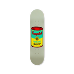 Andy warhol coloured campell's soup yellow solo deck by THE SKATEROOM bottom edition