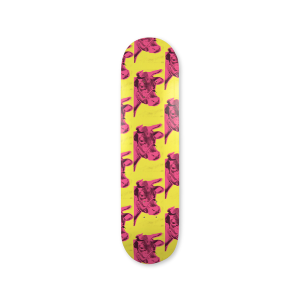 Andy warhol cow pink yellow solo deck bottom by THE SKATEROOM