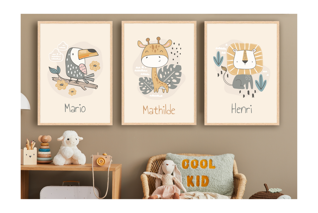 Affiches Personnalisées - Animaux Savane
