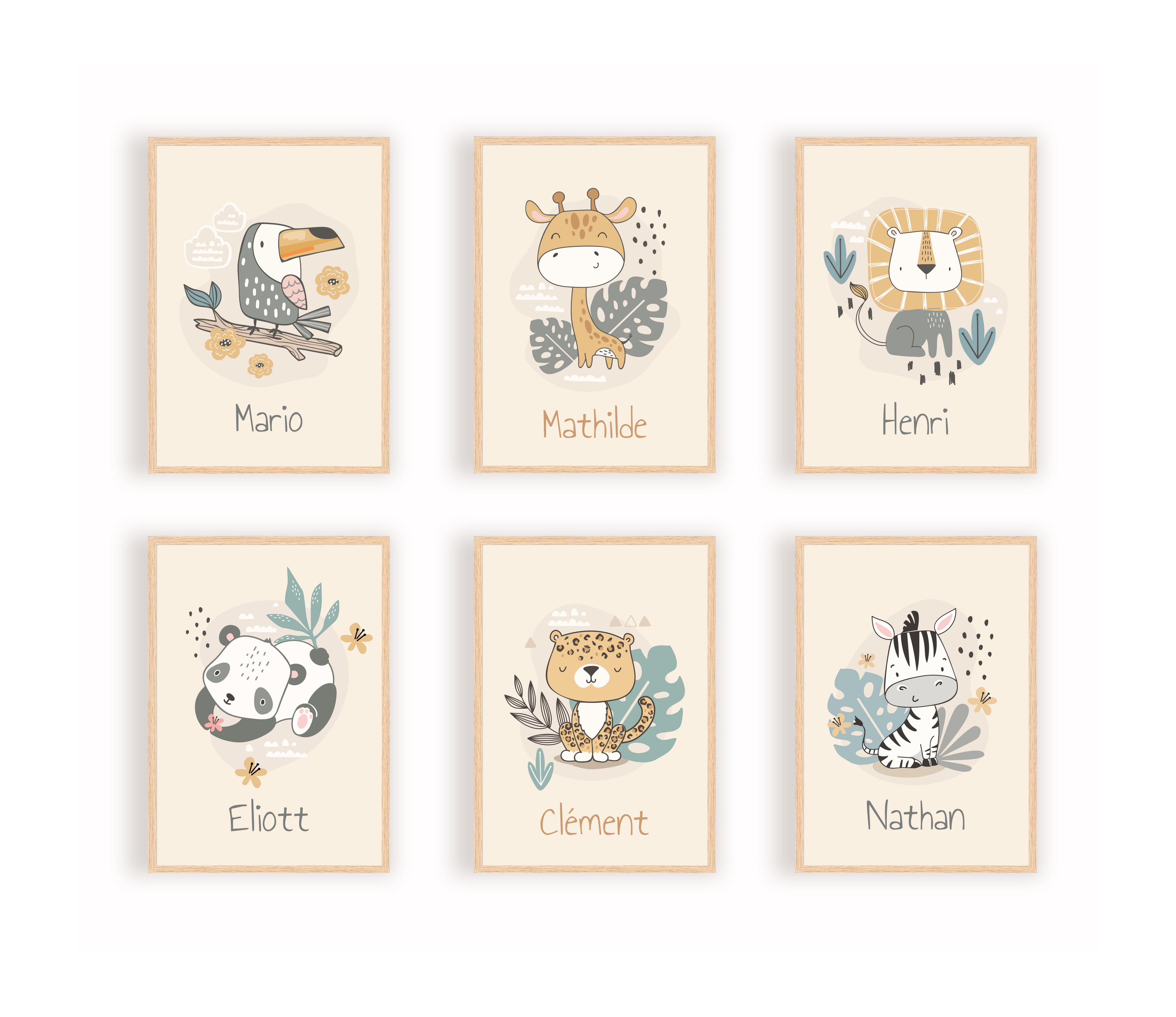 Affiches Personnalisées - Animaux Savane
