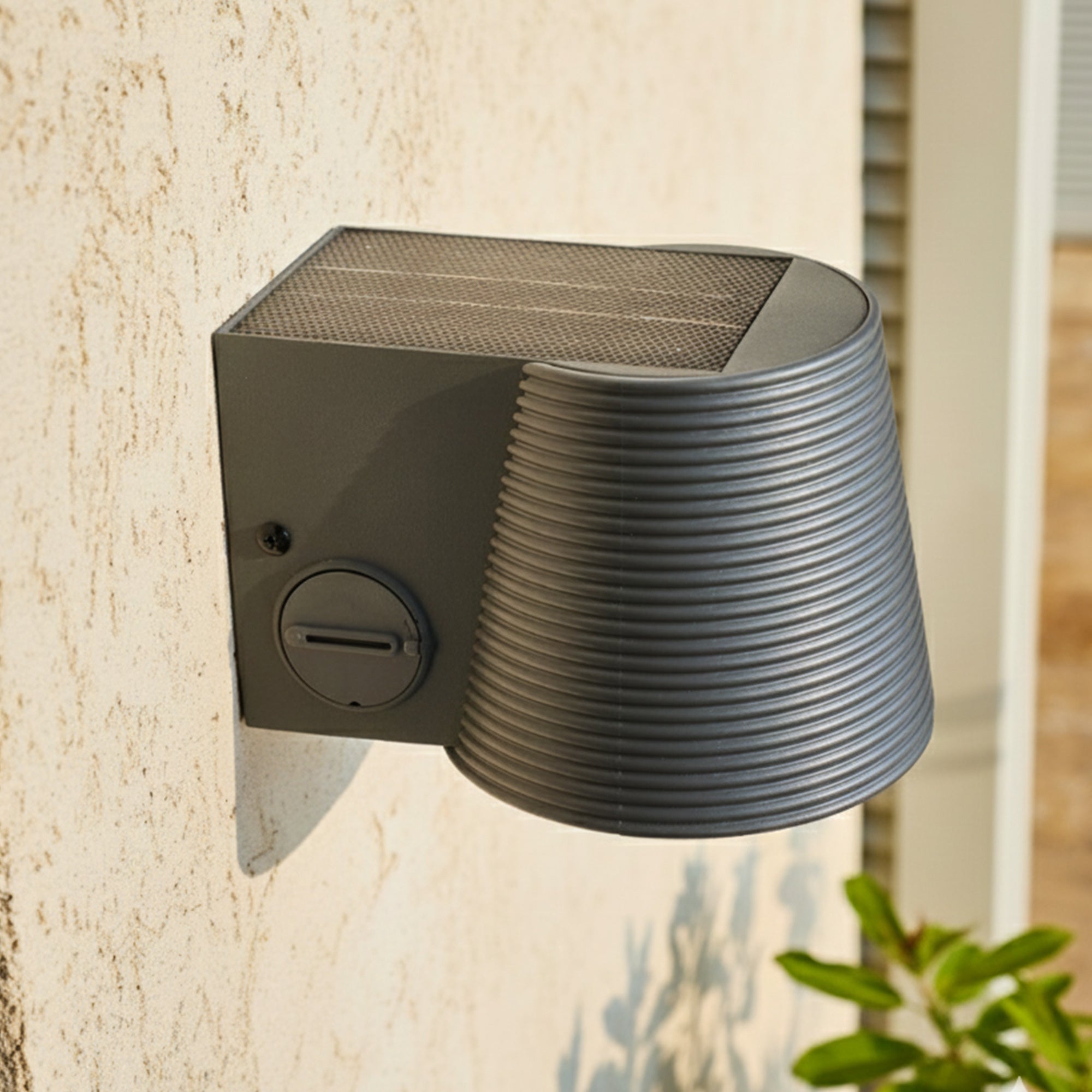 Soline - Applique Solaire Décorative - Acier - Gris