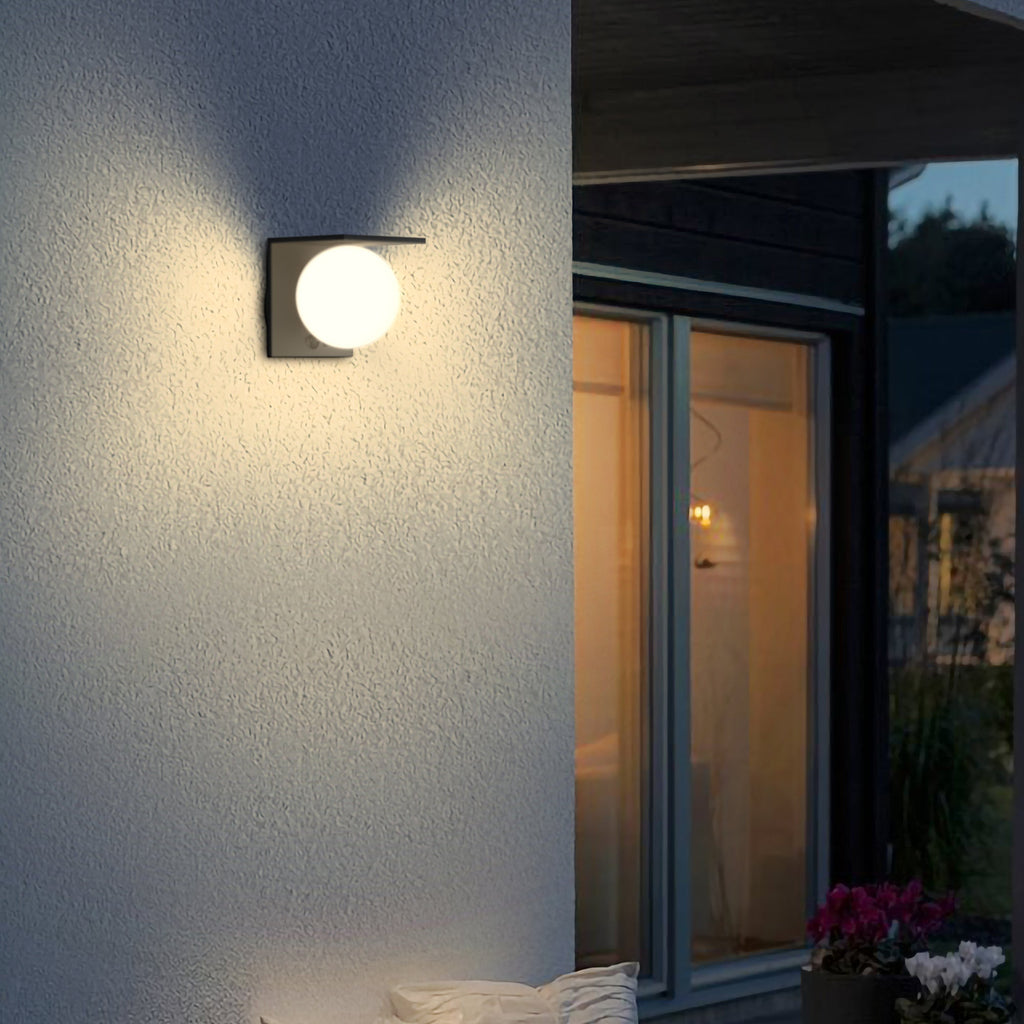Bolly - Applique Solaire Décorative - Acier - Noir