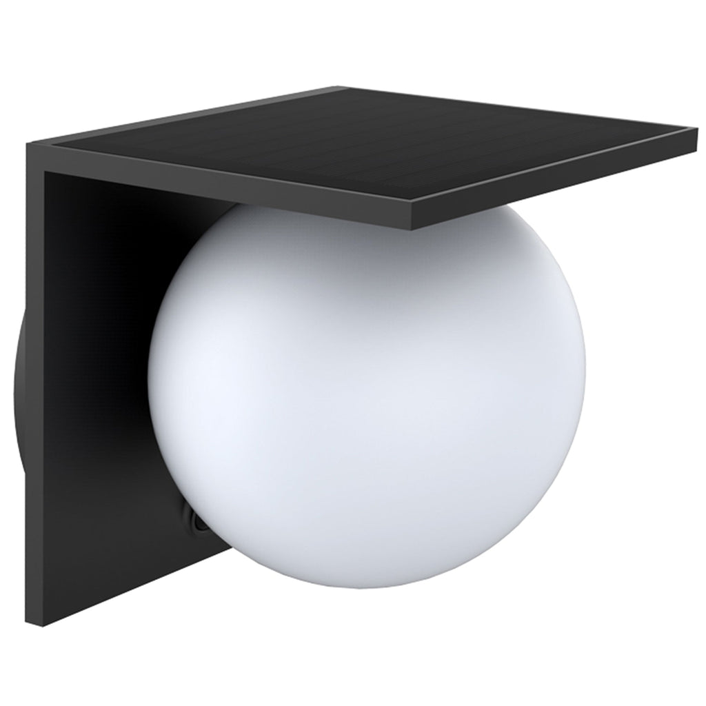 Bolly - Applique Solaire Décorative - Acier - Noir