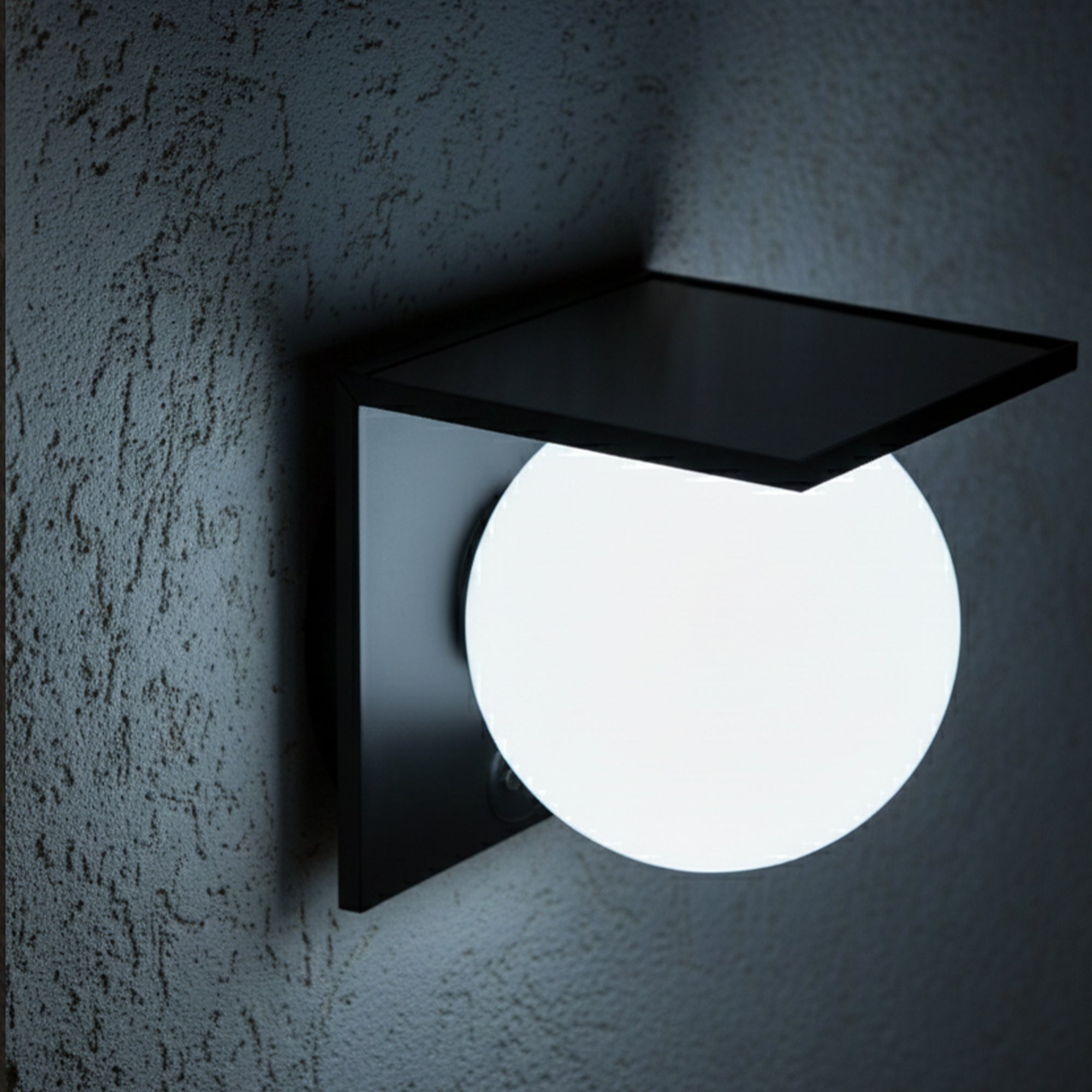 Bolly - Applique Solaire Décorative - Acier - Noir