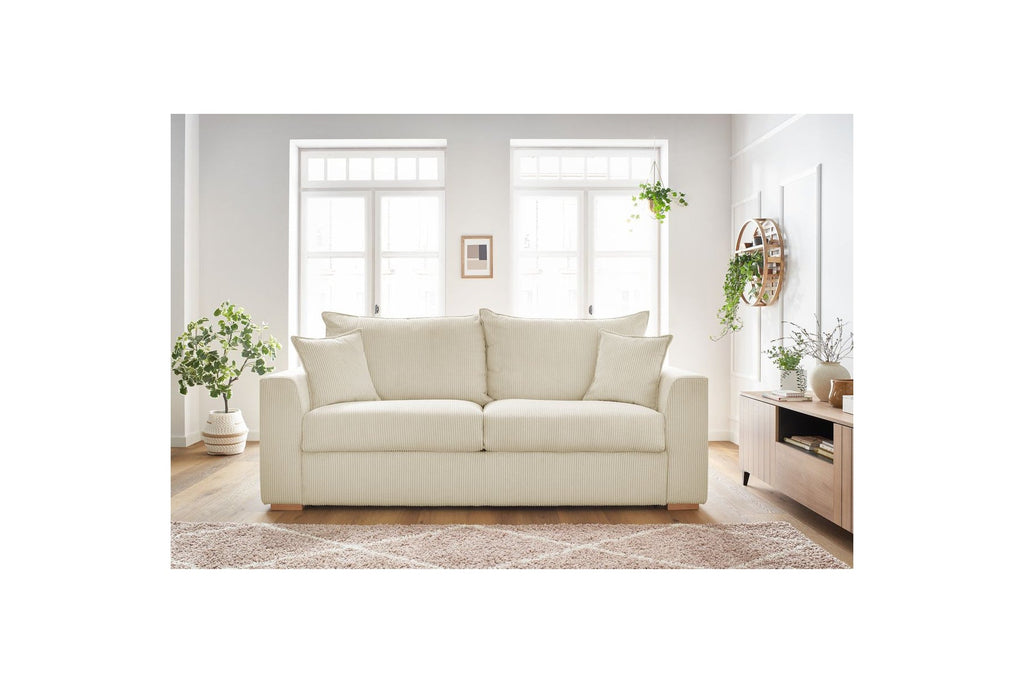 Augustin - Canapé Droit Convertible Ouverture Express - Velours Côtelé - 140X200