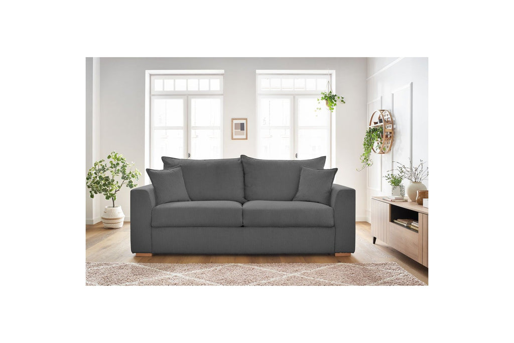 Augustin - Canapé Droit Convertible Ouverture Express - Velours Côtelé - 140X200