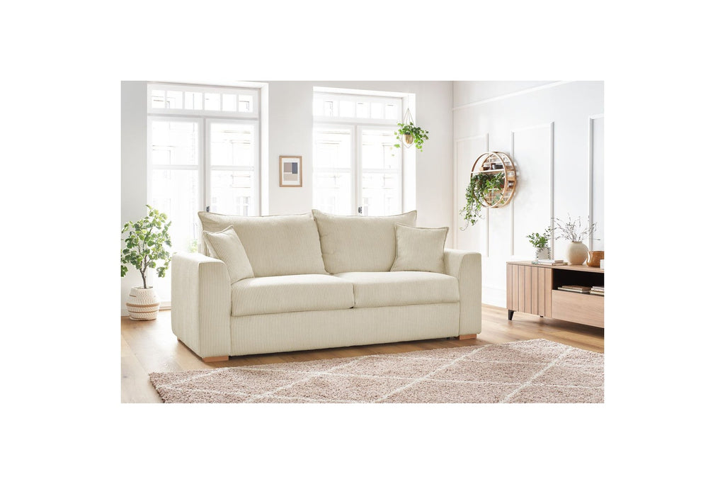 Augustin - Canapé Droit Convertible Ouverture Express - Velours Côtelé - 140X200