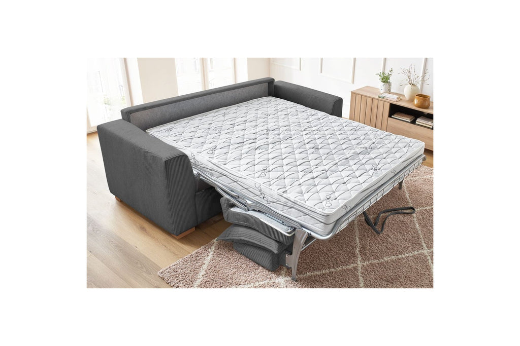 Augustin - Canapé Droit Convertible Ouverture Express - Velours Côtelé - 140X200