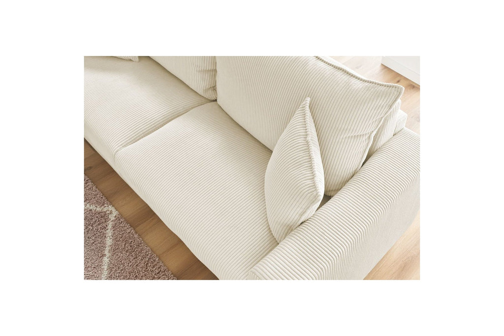 Augustin - Canapé Droit Convertible Ouverture Express - Velours Côtelé - 140X200