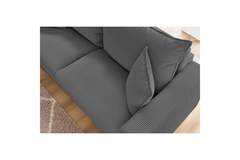 Augustin - Canapé Droit Convertible Ouverture Express - Velours Côtelé - 160X200