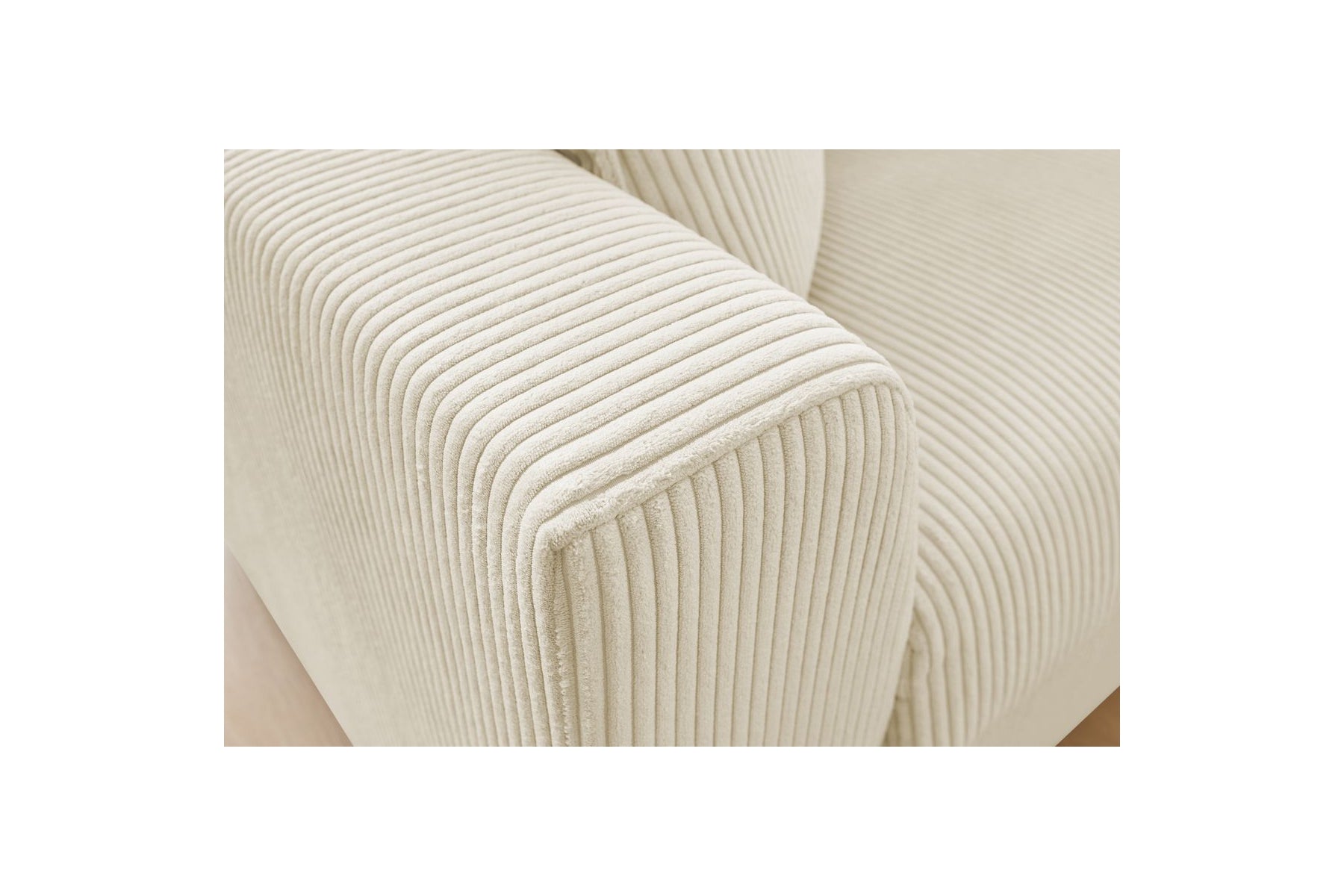 Augustin - Canapé Droit Convertible Ouverture Express - Velours Côtelé - 140X200