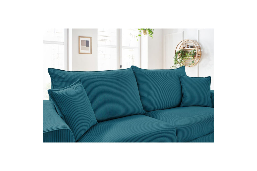 Augustin - Canapé Droit Convertible Ouverture Express - Velours Côtelé - 160X200