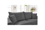 Augustin - Canapé Droit Convertible Ouverture Express - Velours Côtelé - 160X200