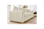 Augustin - Canapé Droit Convertible Ouverture Express - Velours Côtelé - 140X200