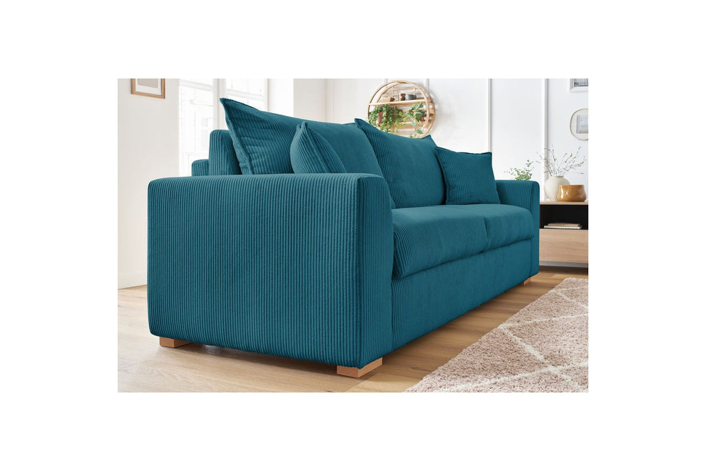 Augustin - Canapé Droit Convertible Ouverture Express - Velours Côtelé - 140X200