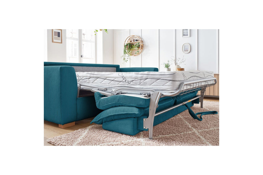 Augustin - Canapé Droit Convertible Ouverture Express - Velours Côtelé - 140X200