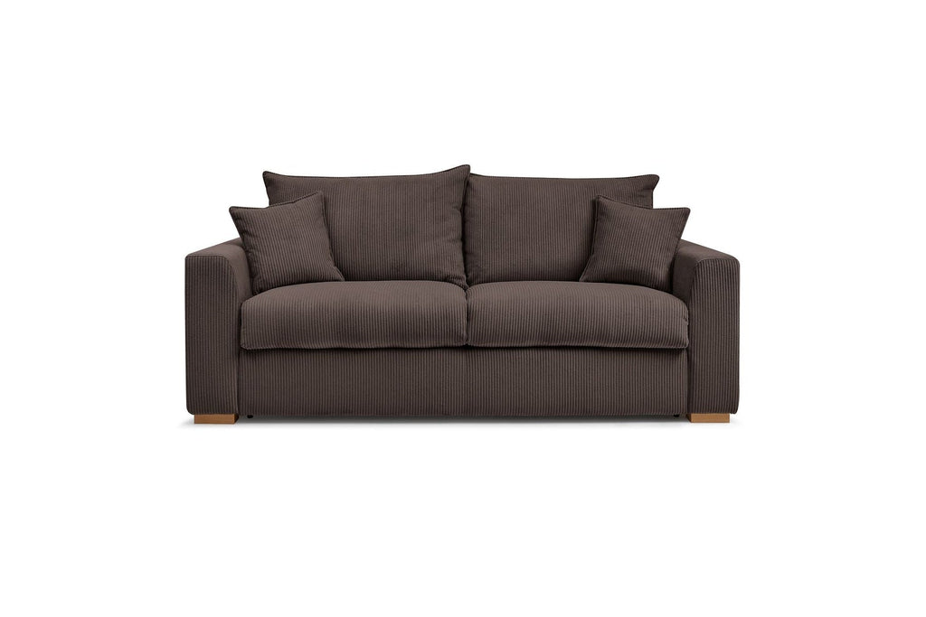 Augustin - Canapé Droit Convertible Ouverture Express - Velours Côtelé - 160X200