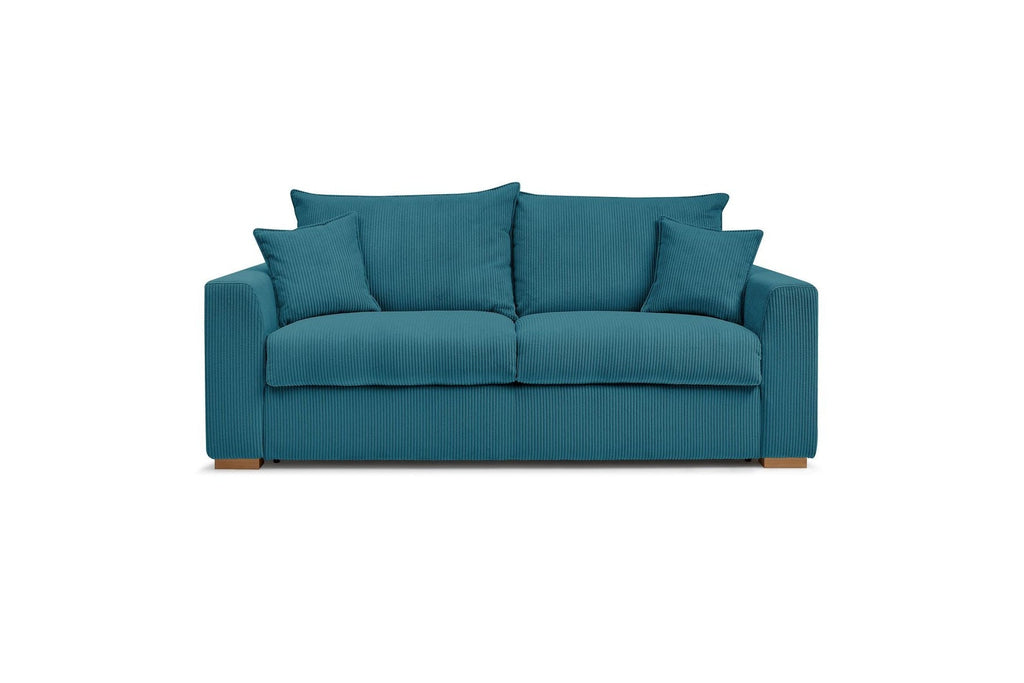Augustin - Canapé Droit Convertible Ouverture Express - Velours Côtelé - 140X200