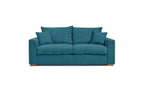 Augustin - Canapé Droit Convertible Ouverture Express - Velours Côtelé - 140X200