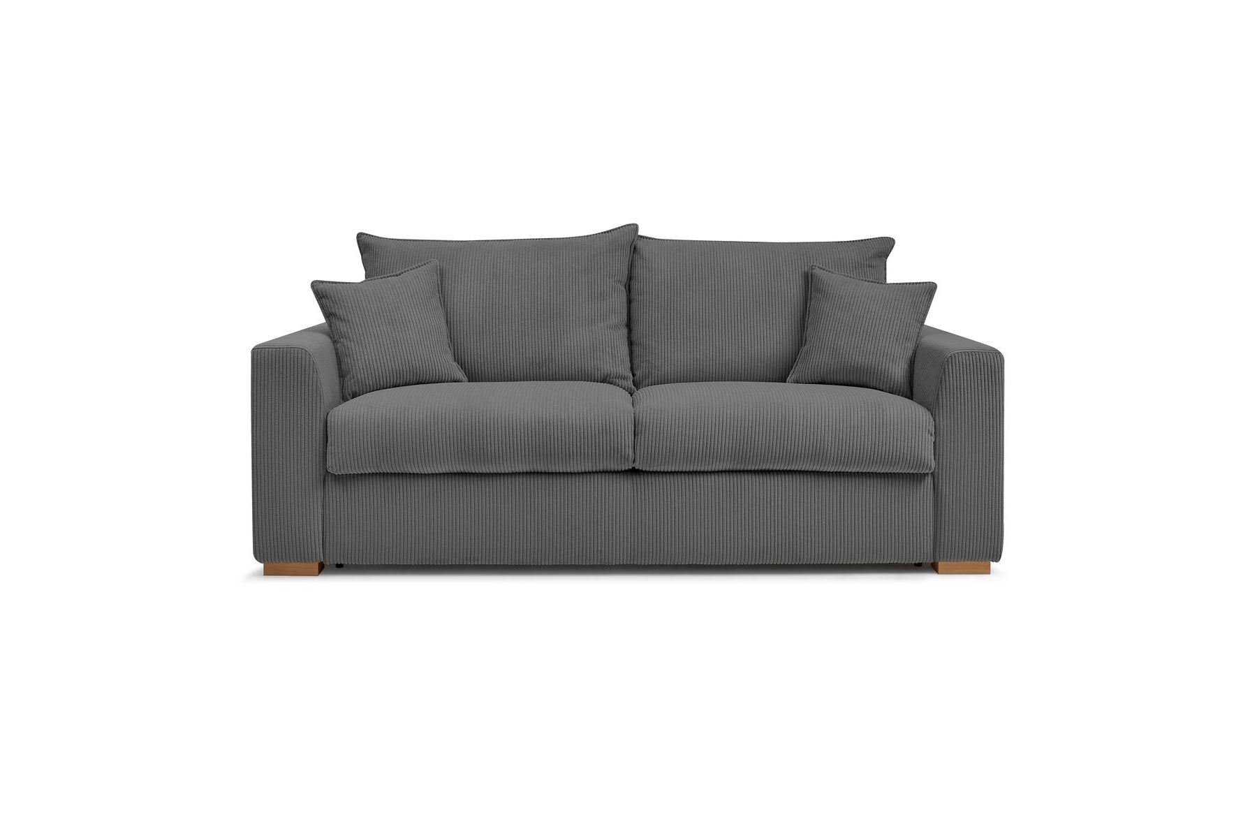 Augustin - Canapé Droit Convertible Ouverture Express - Velours Côtelé - 140X200