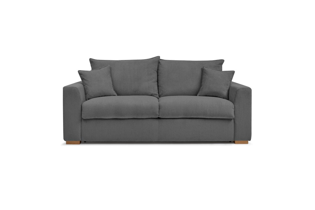 Augustin - Canapé Droit Convertible Ouverture Express - Velours Côtelé - 160X200