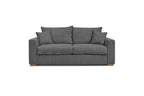 Augustin - Canapé Droit Convertible Ouverture Express - Velours Côtelé - 160X200
