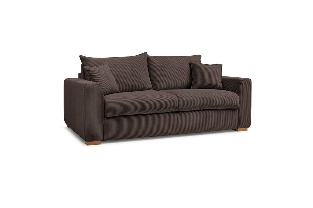 Augustin - Canapé Droit Convertible Ouverture Express - Velours Côtelé - 160X200