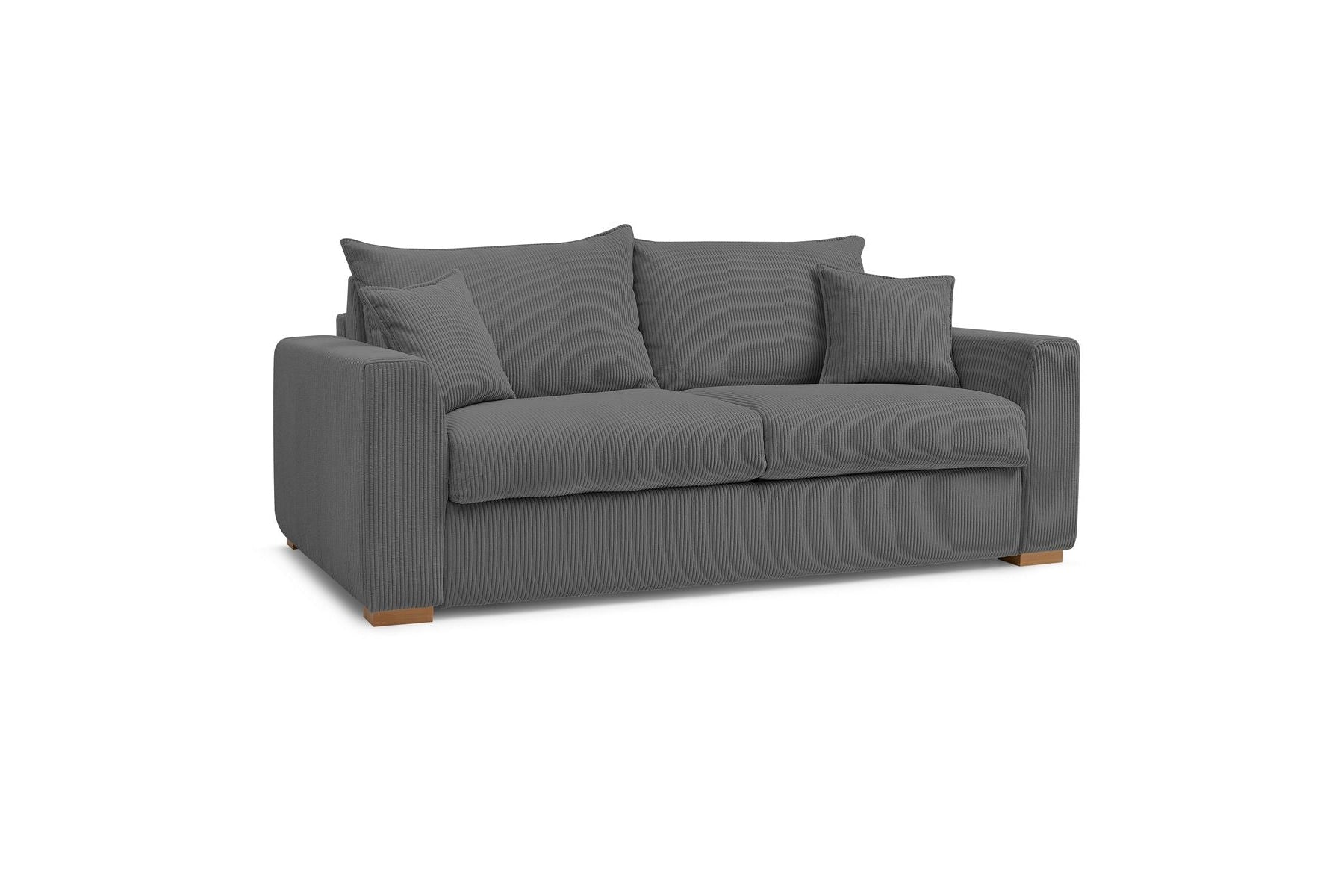 Augustin - Canapé Droit Convertible Ouverture Express - Velours Côtelé - 140X200