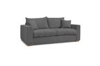 Augustin - Canapé Droit Convertible Ouverture Express - Velours Côtelé - 160X200