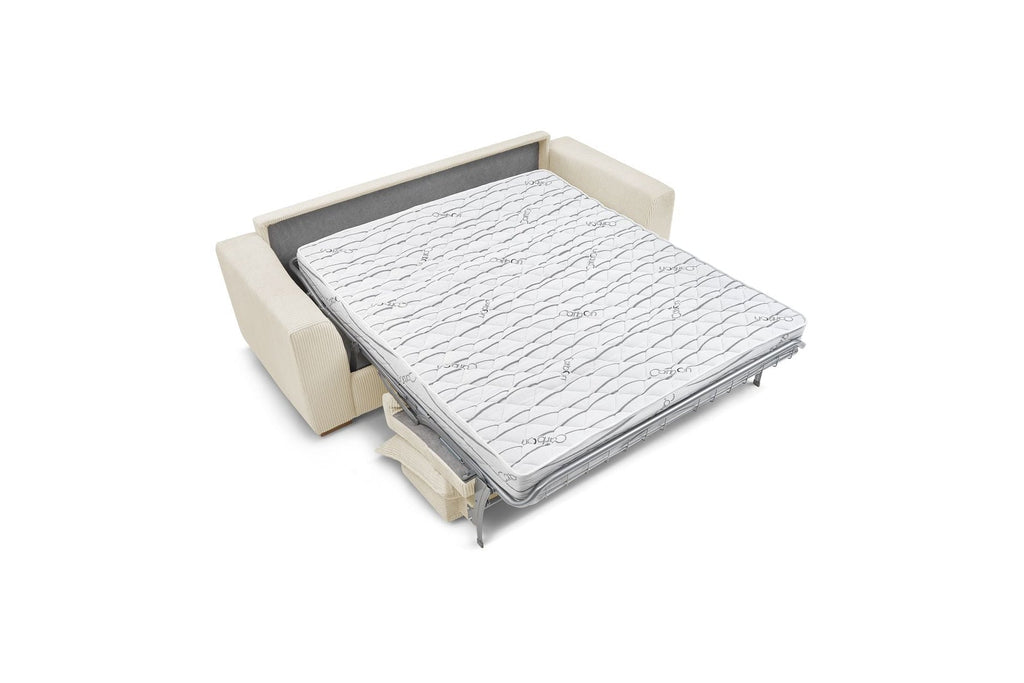 Augustin - Canapé Droit Convertible Ouverture Express - Velours Côtelé - 160X200