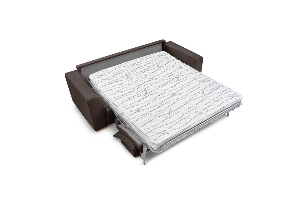 Augustin - Canapé Droit Convertible Ouverture Express - Velours Côtelé - 140X200
