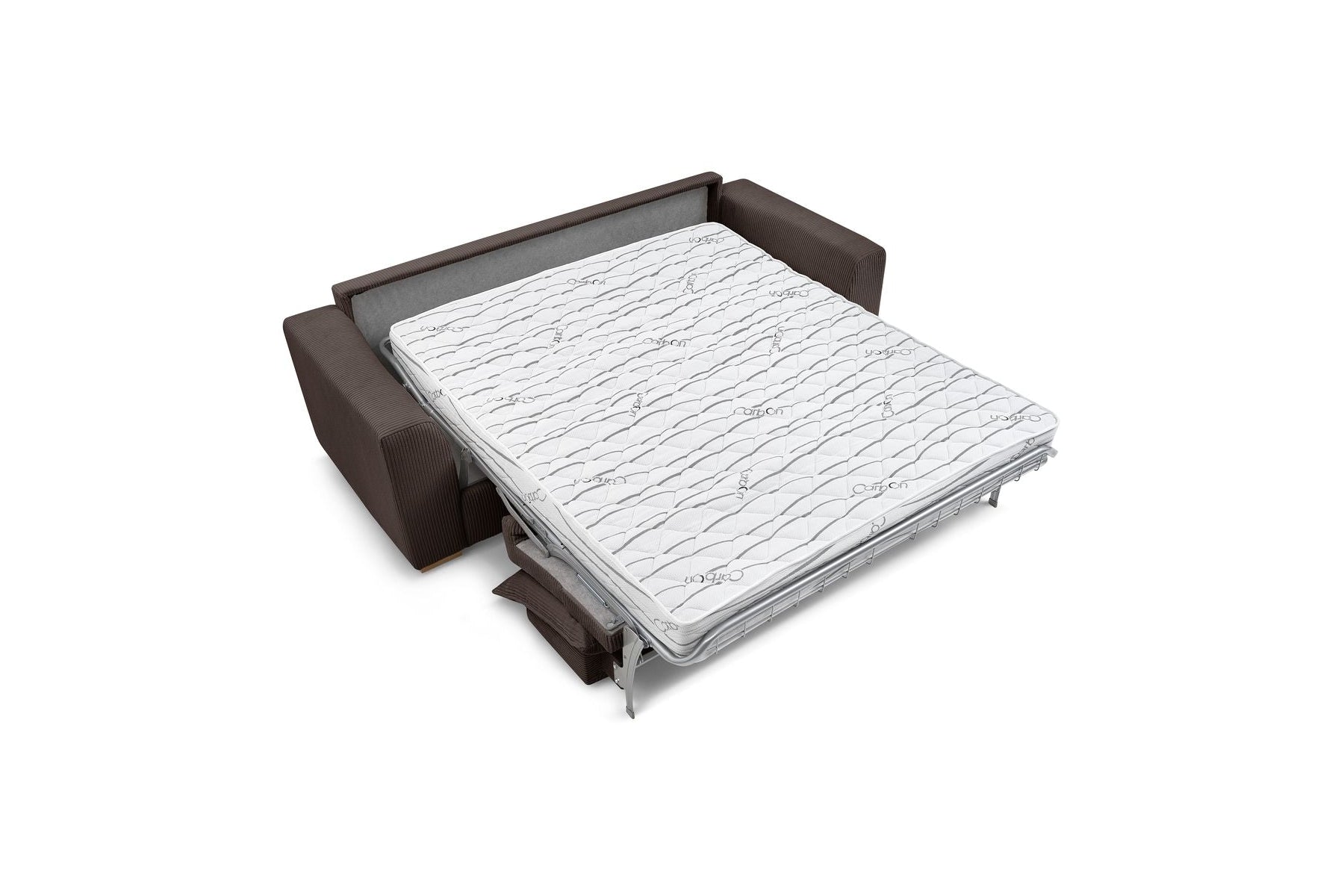 Augustin - Canapé Droit Convertible Ouverture Express - Velours Côtelé - 140X200
