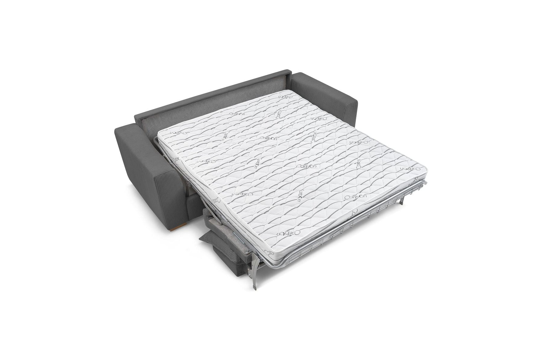 Augustin - Canapé Droit Convertible Ouverture Express - Velours Côtelé - 160X200