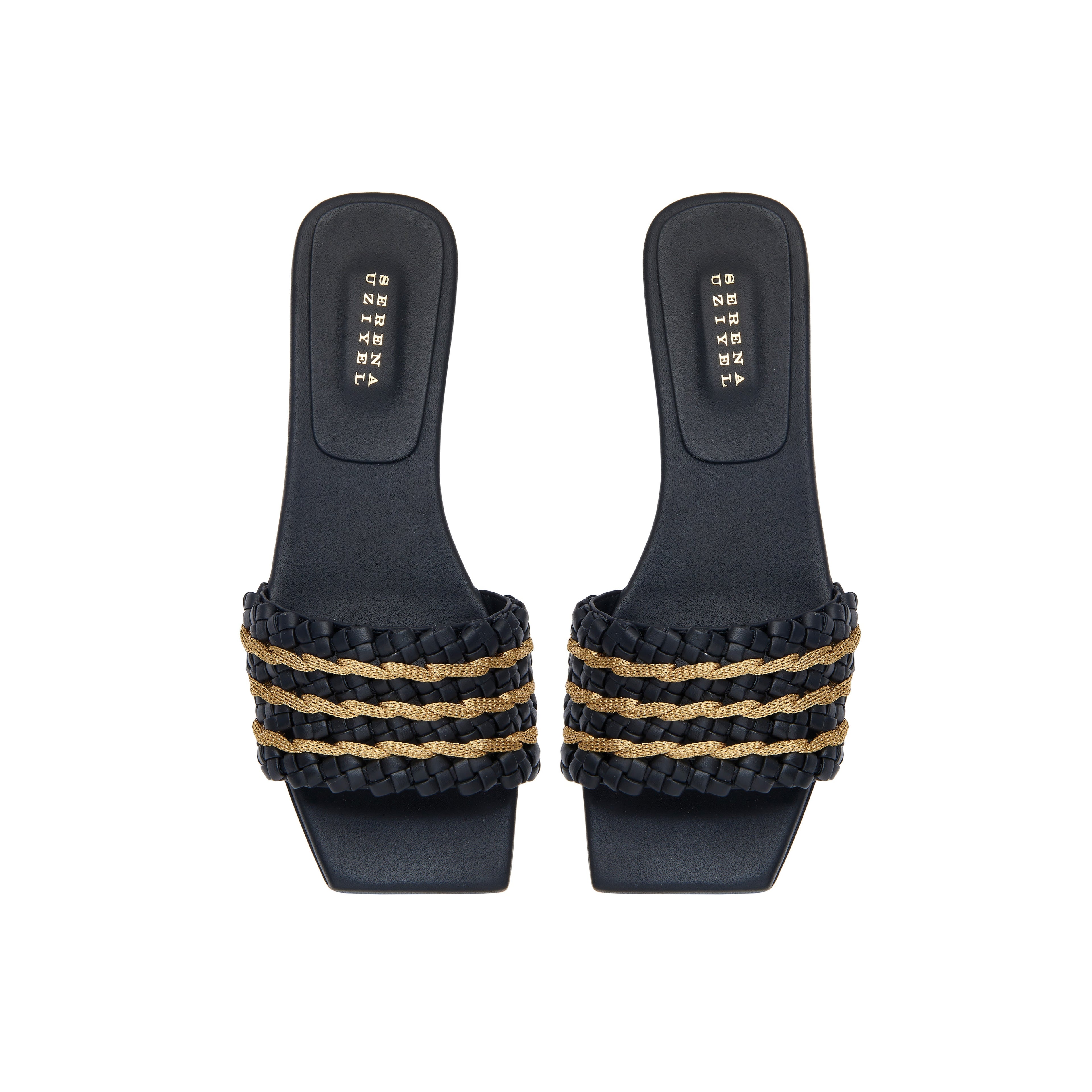 Aurnia Black Flat Sandal