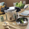 Autocuiseur à baïonnette Ø24cm 10L ILLICO en acier Inox avec panier cuisson