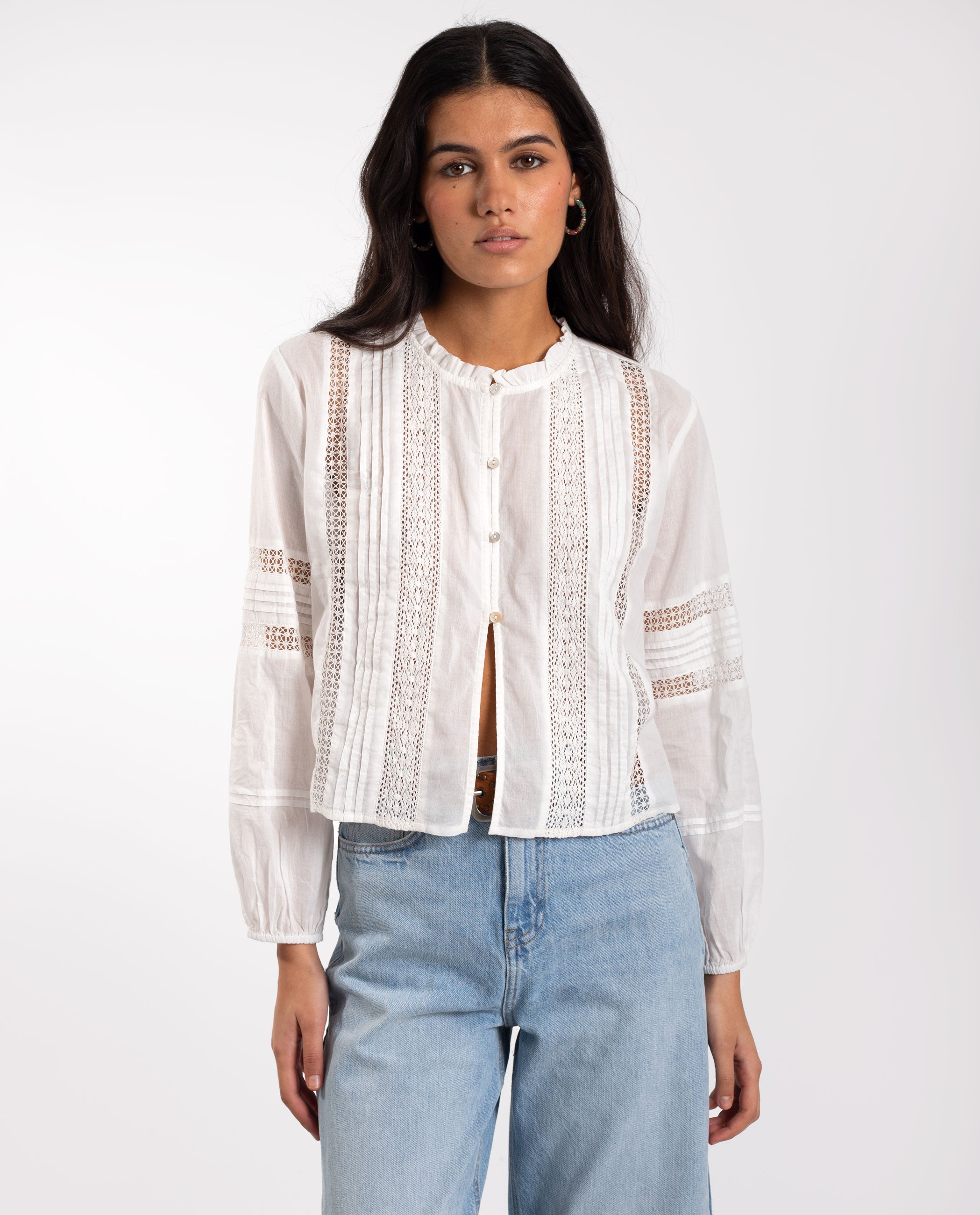 Blouse Chasing Moments - Blanc