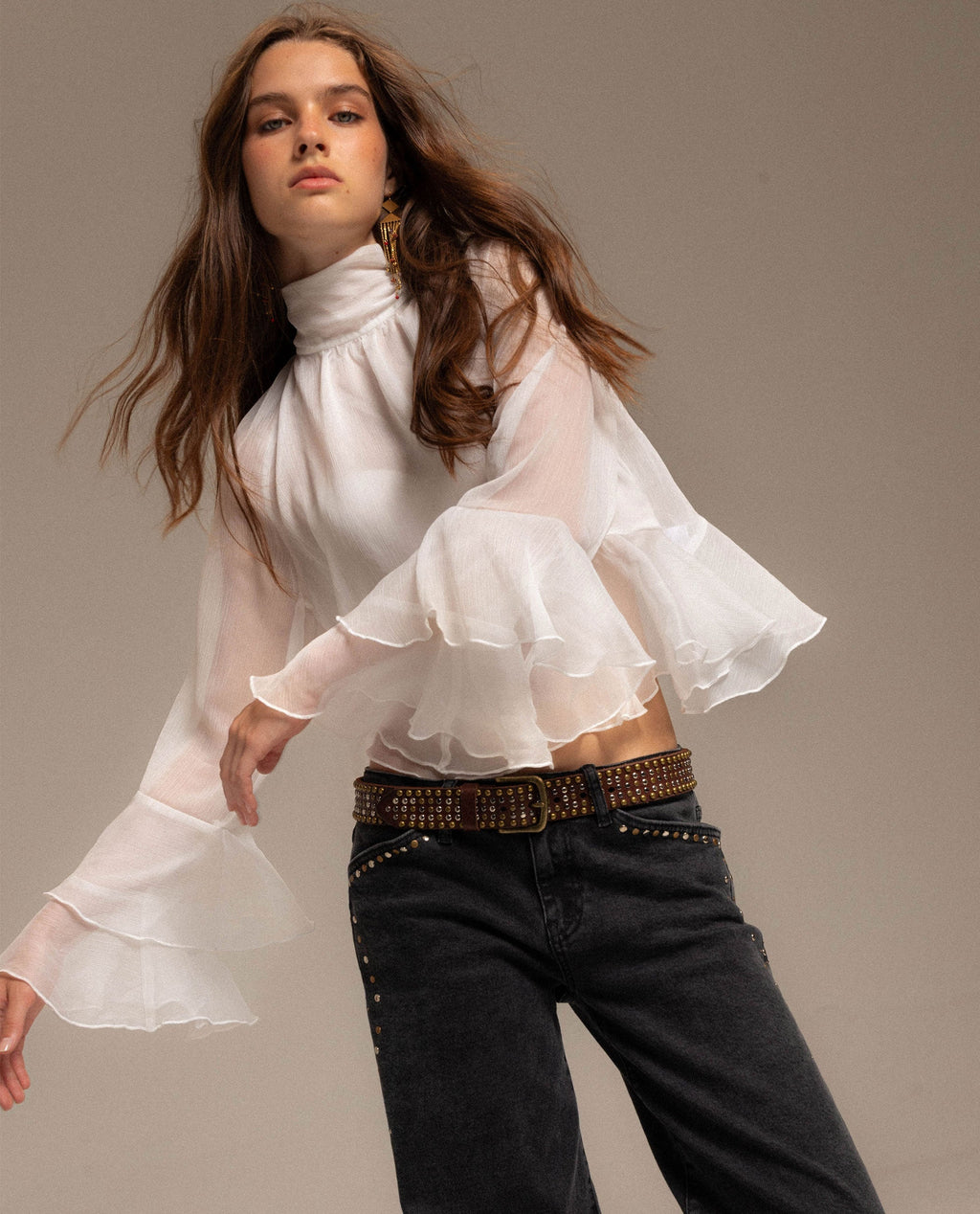 Blouse Romance Club - Blanc