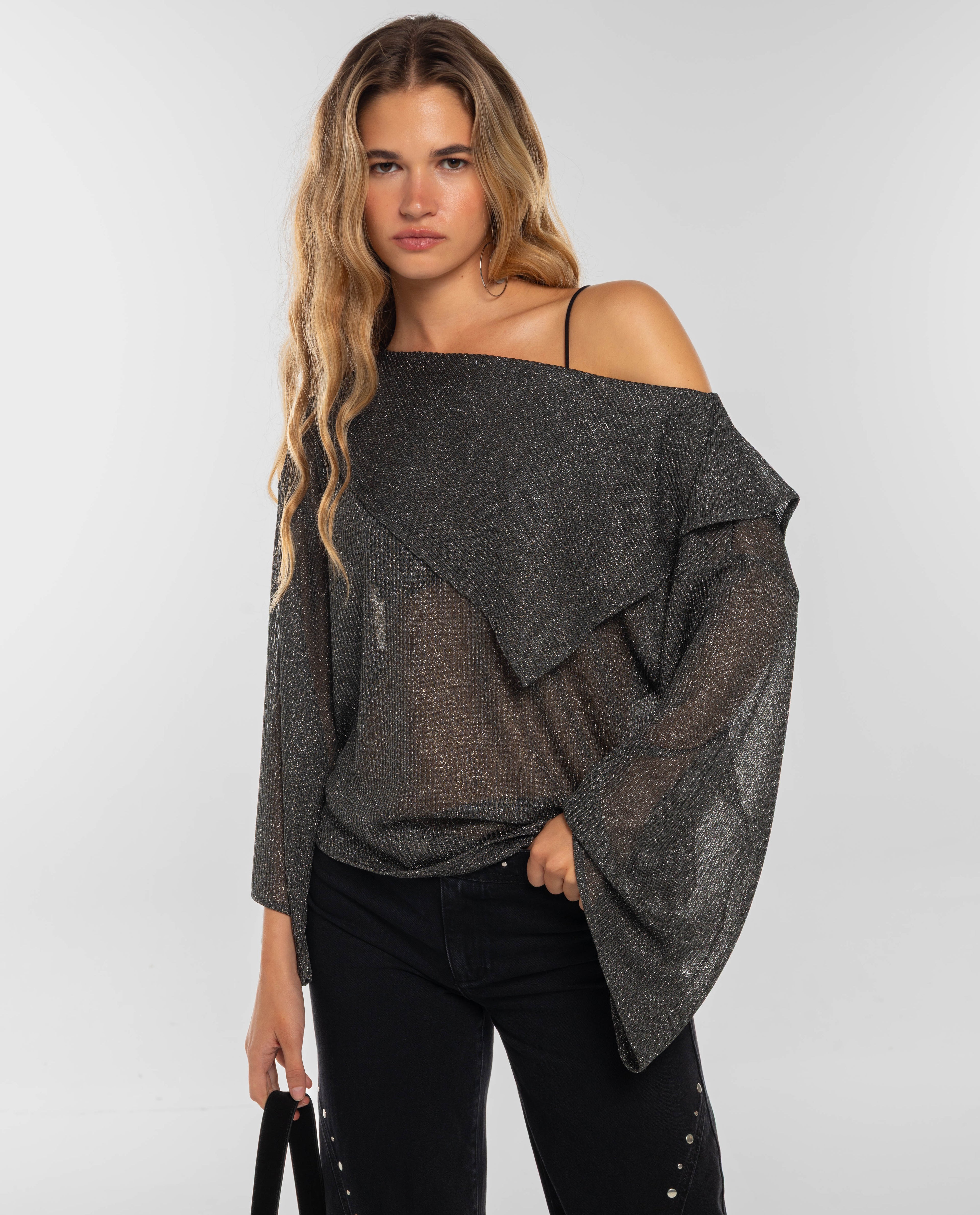 Blouse Call me - Gris