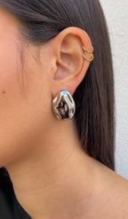 Boucles D'Oreille Textured Stones