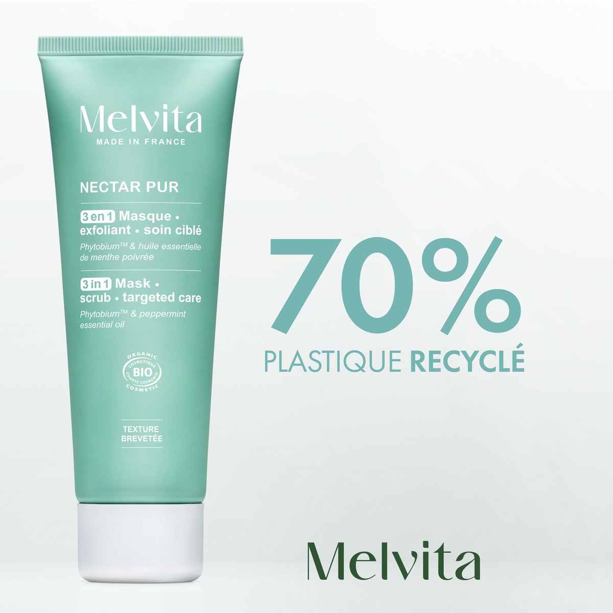 Masque Exfoliant 3 En 1 - Nectar Pur - 75 Ml