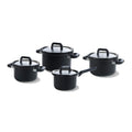 Bk Flow Cool Acier Inoxydable Batterie De Cuisine 4Pcs Noir