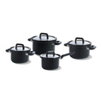 Bk Flow Cool Acier Inoxydable Batterie De Cuisine 4Pcs Noir
