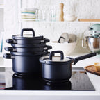 Bk Flow Cool Acier Inoxydable Batterie De Cuisine 4Pcs Noir