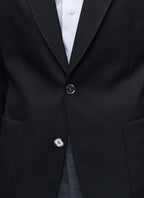 Fursac - Blazer En Toile De Laine Noire