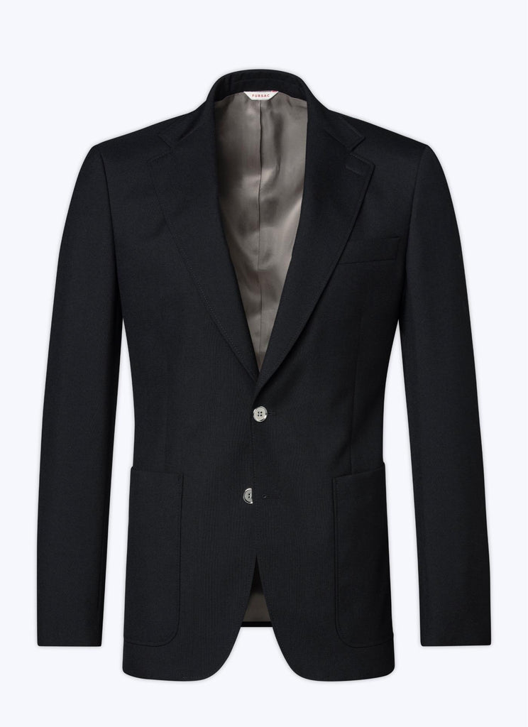 Fursac - Blazer En Toile De Laine Noire